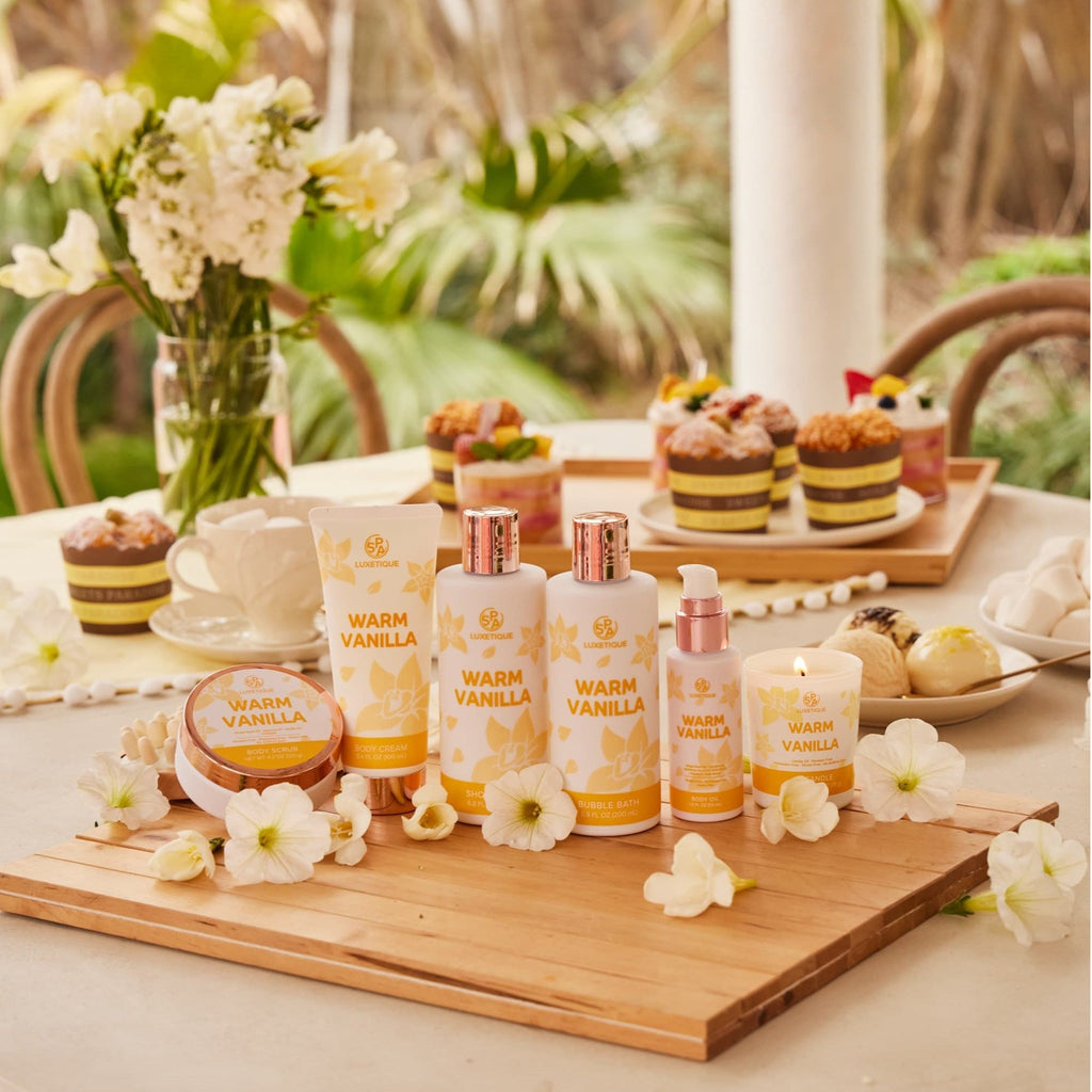 8pcs Gifts "Thanks a Vanilliom" Gifts for Bridemaids (5 Sets) Warm Vanilla Gift Set 8-Pc Bubble Bath Shower Gel Birthday Self Care
