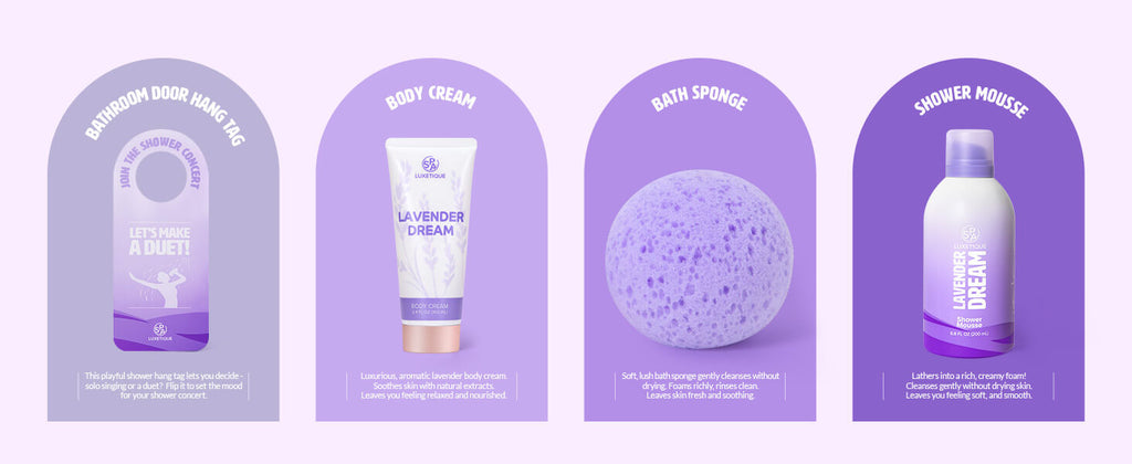 Lavender Lavender Lavender Dream Shower Set Shower Mousse Body Cream