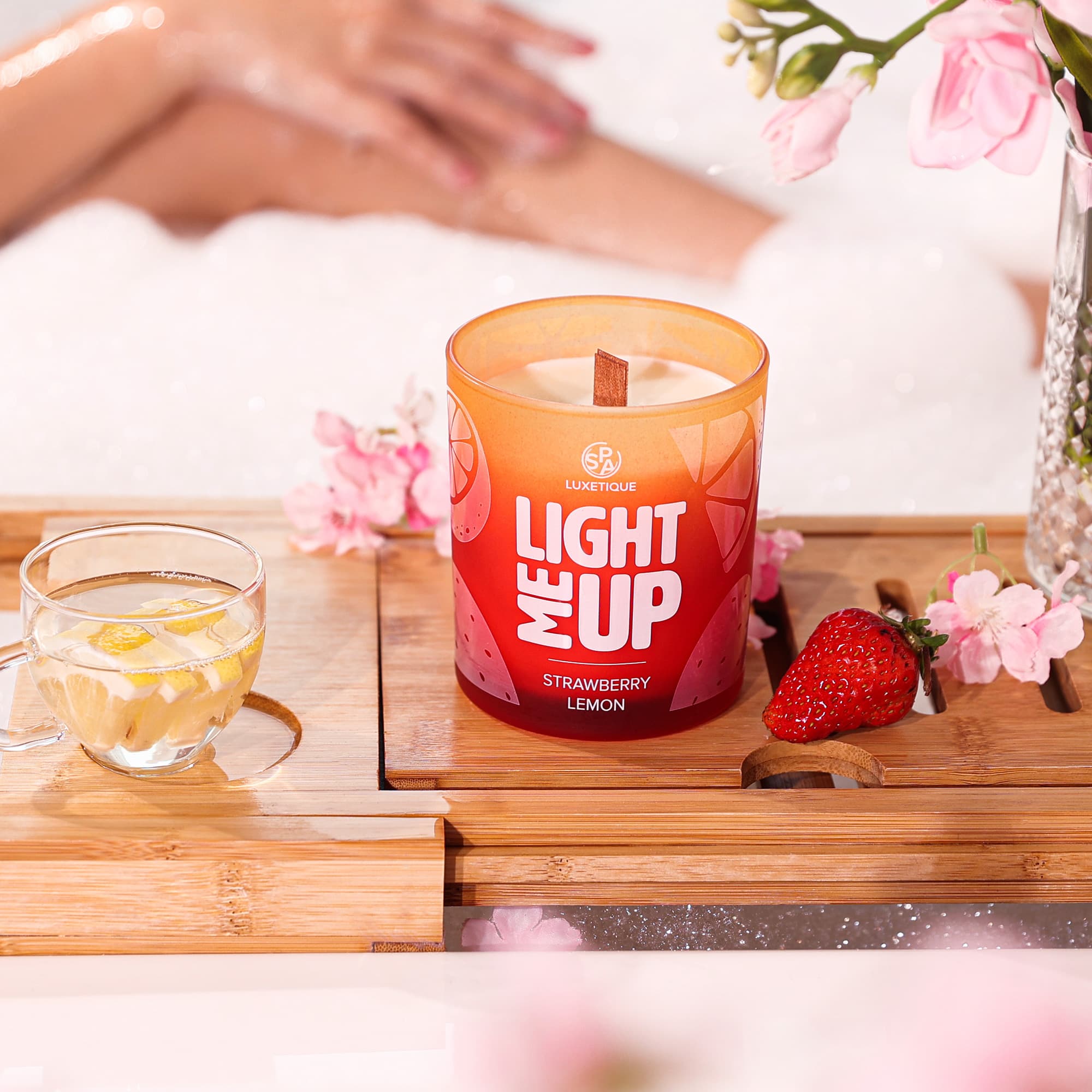 Strawberry Candle Strawberry Lemon Candles for Guests (10 Pcs) Strawberry Lemon Candle 30% OFF Comfort Fragrance Gifts Home Spa