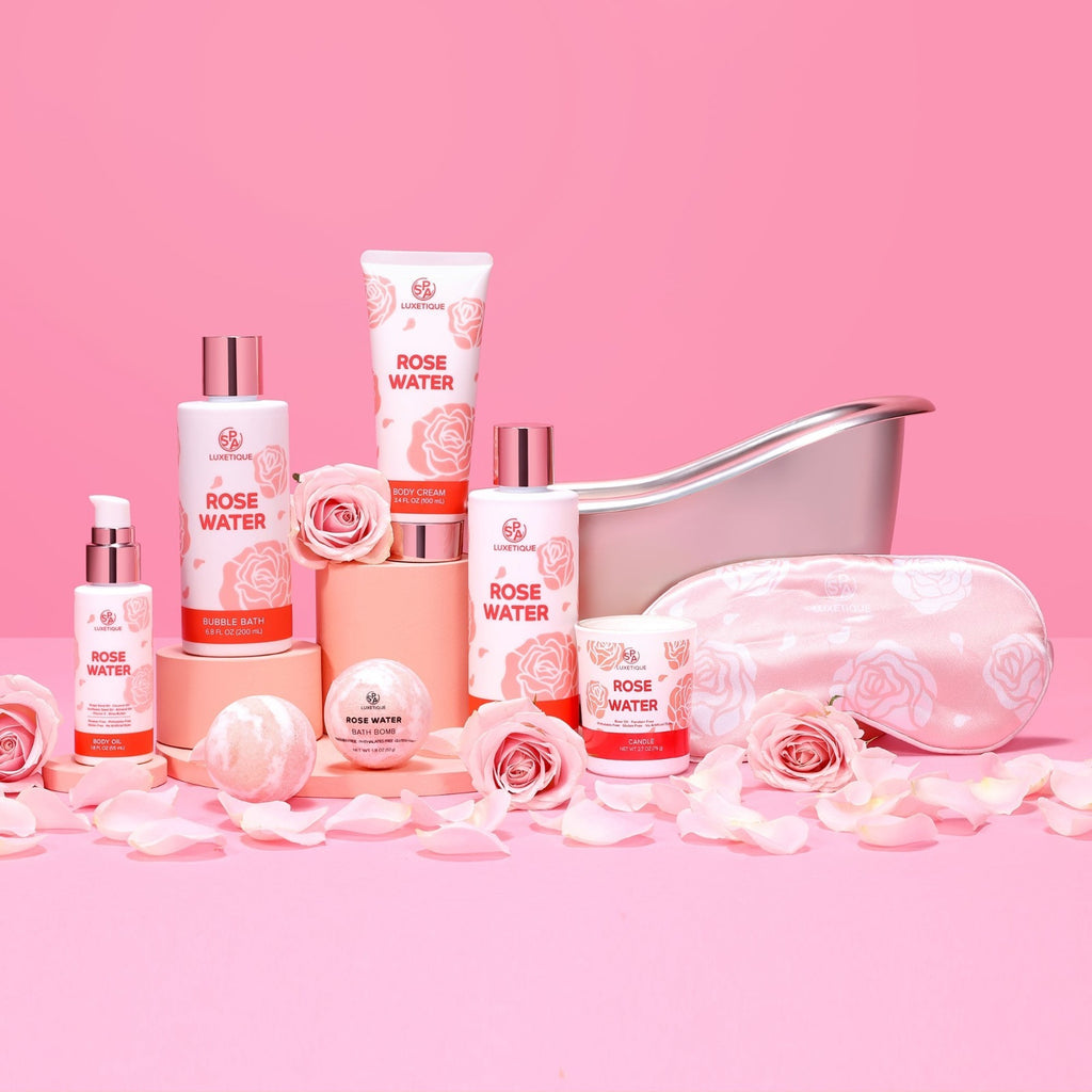 Rose Set Dm Rose Water Gift Set 8 Pieces Love Birthday Home Spa Set Mother's Day ...