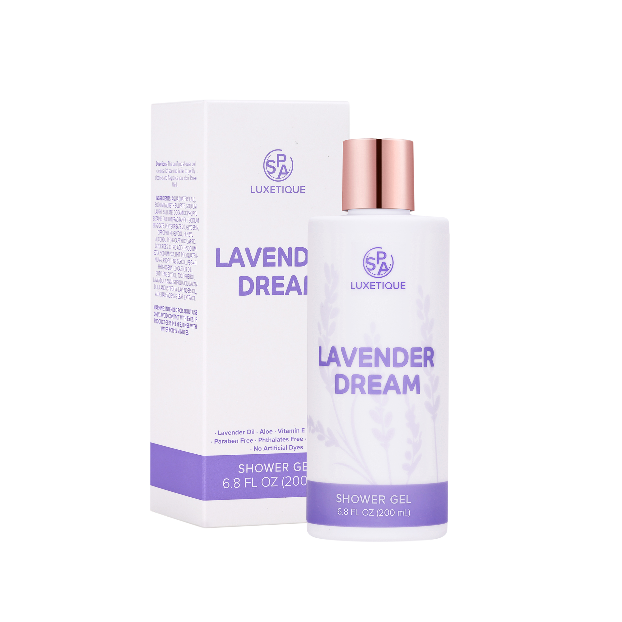Lavender Lavender Dream Shower Gel. The tranquil, soothing properties of lavender make it ideal for your nightly shower as it promotes a sense of relaxation and peace right before you drift off to sleep. Watch your daily stressors wash down the drain when you use this shower gel. 