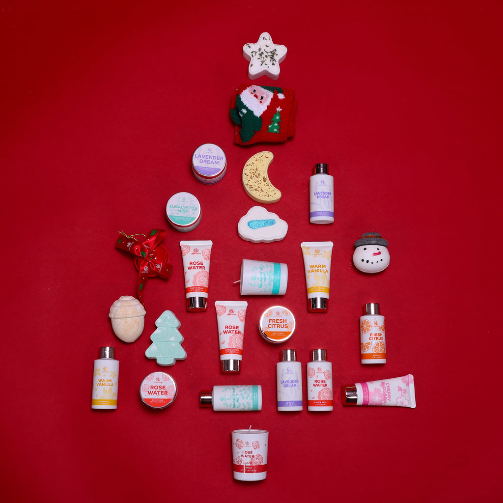 SPA Luxetique Gifts 24 pcs Bath Set Christmas Advent Calendar